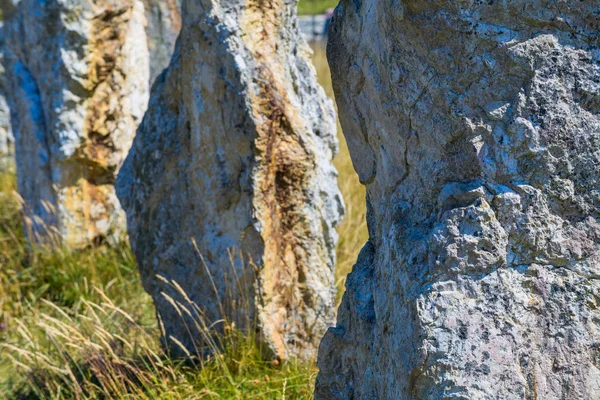 ラガジャルのアライメントは、メンヒルの興味深いアライメントです — ストック写真