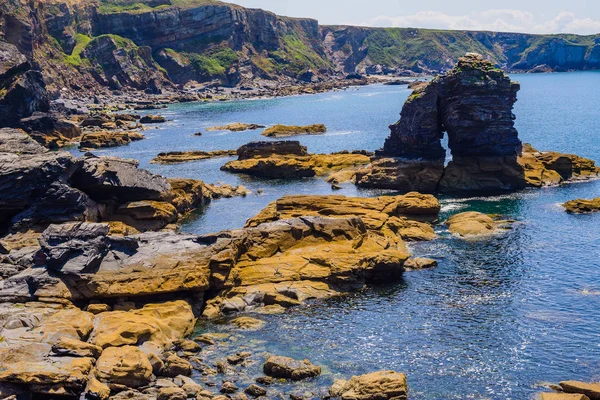 Incroyable Paysage Marin Sur Péninsule Crozon Termine Brittany France — Photo