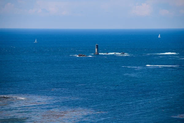 Unglaubliche Aussicht von der Spitze des Leuchtturms von eckmuhl, — Stockfoto