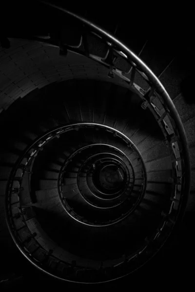 Incredible spiral staircase to the top of Eckmuhl lighthouse, on — Stock Photo, Image