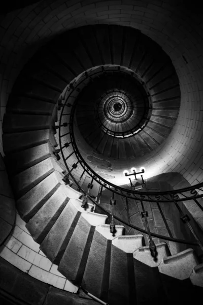 Incredible spiral staircase to the top of Eckmuhl lighthouse, on