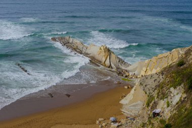 Incredible scenery of the beach of the Basque country. Northern 