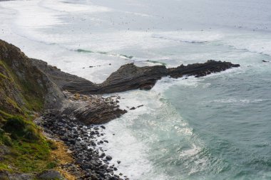 Incredible scenery of the beach of the Basque country. Northern 