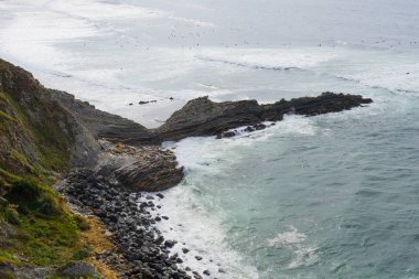 Incredible scenery of the beach of the Basque country. Northern 