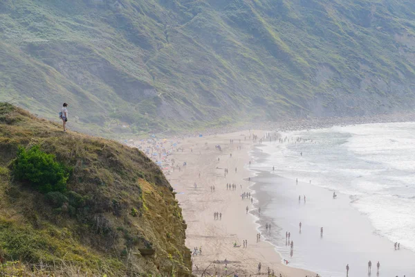 Incredible scenery of the beach of the Basque country. Northern 