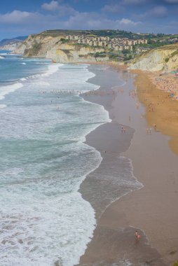 Incredible scenery of the beach of the Basque country. Northern 