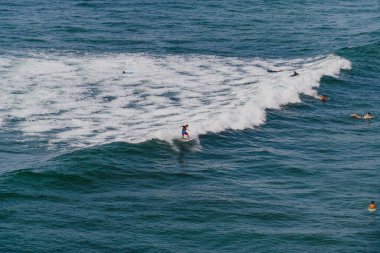 Beautiful waves of the coast of the Basque country. Northern spa