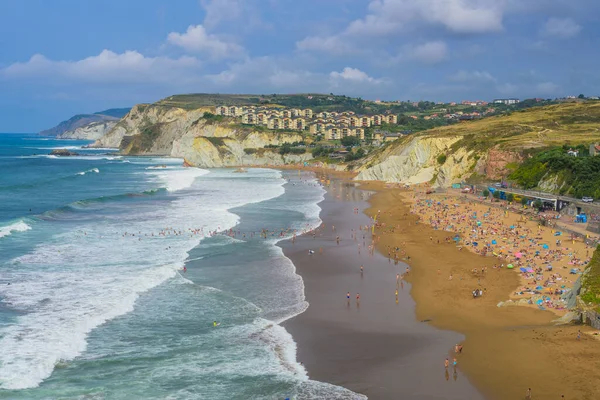 Incredible scenery of the beach of the Basque country. Northern 