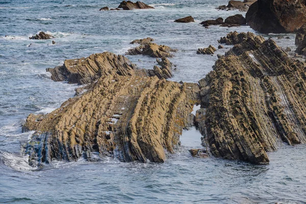 Una Magnifica Vista Della Costa Nel Villaggio Armintza Paesi Baschi — Foto Stock