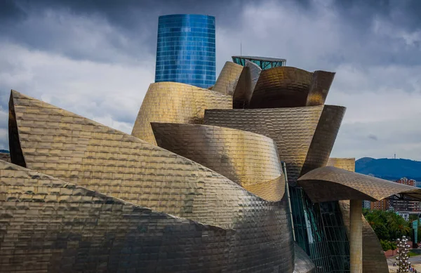 Fantastisk Utsikt Över Guggenheim Museum Bilbao Baskien Nordlig Flod — Stockfoto
