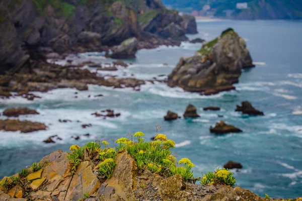 Дивовижний Вид Острова Газтельгугатч Країна Басків Північний Хребет — стокове фото