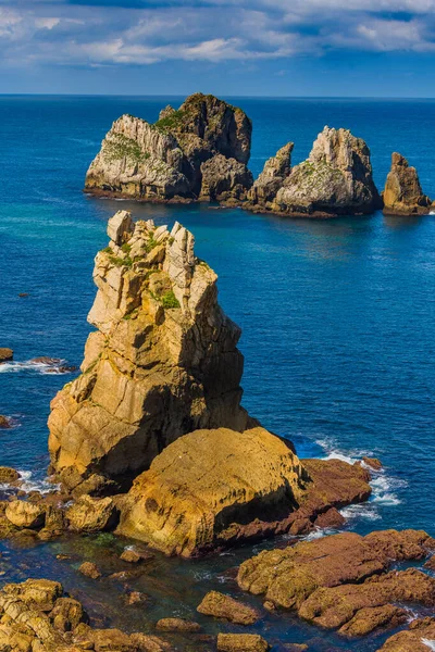 Неймовірні Скелі Узбережжі Біля Села Ліенкрес Кантабрія Північне Узбережжя Іспанії — стокове фото