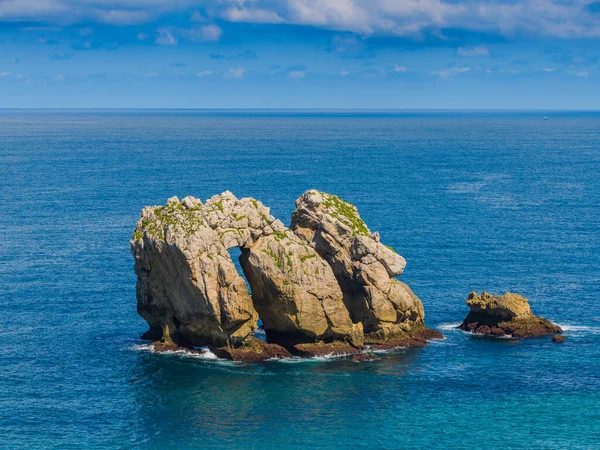 Неймовірні Скелі Узбережжі Біля Села Ліенкрес Кантабрія Північне Узбережжя Іспанії — стокове фото