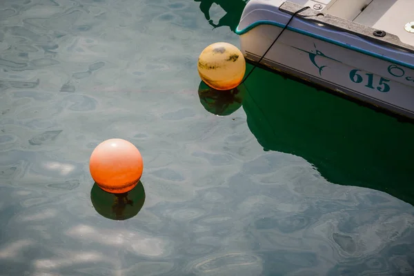 Fishing Boats Buoys Port Armintza Basque Country Northern Spain — Stock Photo, Image