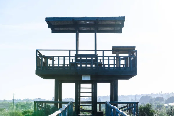 Torre Observación Parque Natural Salinas Santa Pola Provincia Alicante España — Foto de Stock