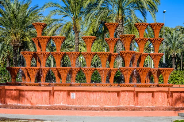 Fonte Parque Cidade Elche Província Alicante Espanha — Fotografia de Stock