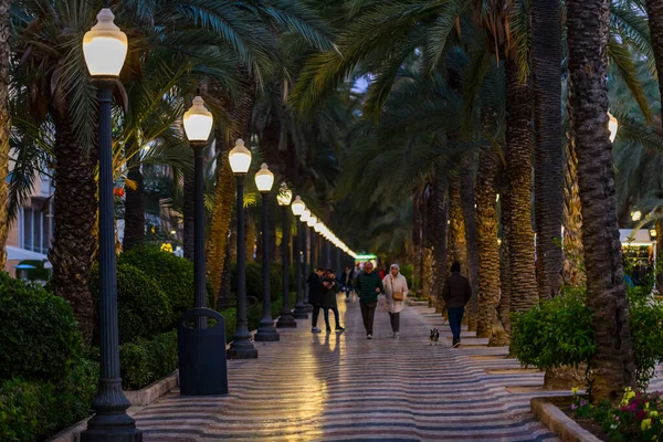 Esplanada Boulevard Stad Alicante Provincie Alicante Spanje — Stockfoto