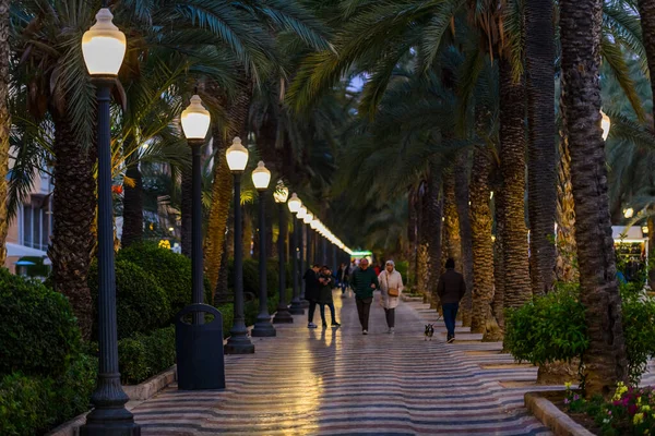 Alicante Deki Esplanada Bulvarı Alicante Bölgesi Spanya — Stok fotoğraf