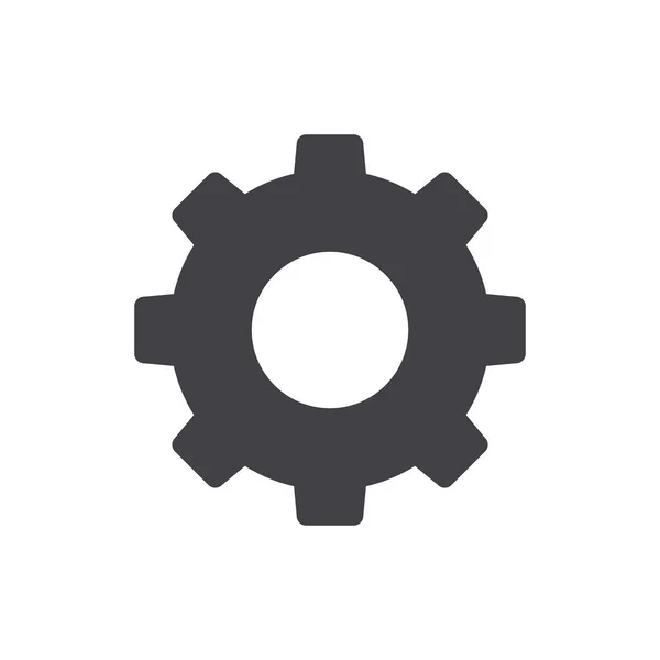 Ustawienia, Gear, Tool, Cog izolowane płaski Web Mobile Icon wektor znak symbol przycisk Element sylwetka — Wektor stockowy