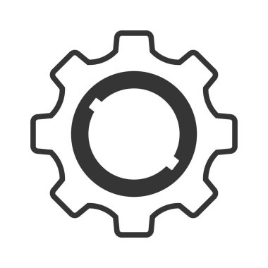 Vektör simgesi, öğe yalıtılmış zemin üzerine teknik grafik ayarları düz