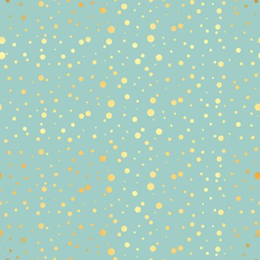 Altın daire seamless modeli. Altın geometrik modern arka plan. Vektör çizim. Parlak zemin. Altın folyo doku. Art deco tarzında. Lekeli, konfeti.