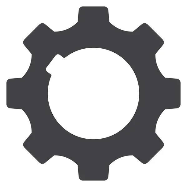 Ustawienia, Gear, Tool, Cog izolowane płaski Web Mobile Icon wektor znak symbol przycisk Element sylwetka — Wektor stockowy