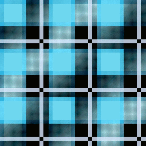 Blue Tartan Plaid Seamless Design. Textured plaid — Stock Vector