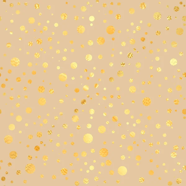 Gouden cirkel naadloze patroon. Abstracte Gouden geometrische moderne achtergrond. Vectorillustratie. Glanzende achtergrond. Het patroon van goud folie. Art decostijl. — Stockvector
