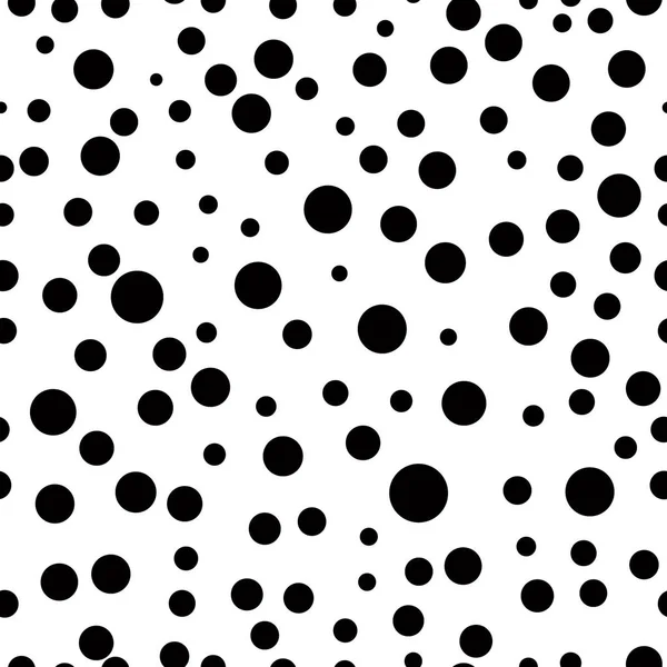 Fond sans couture avec petit motif à pois. Tissu à pois. Fond ou motif vectoriel rétro. Texture à pois noirs sur fond blanc . — Image vectorielle