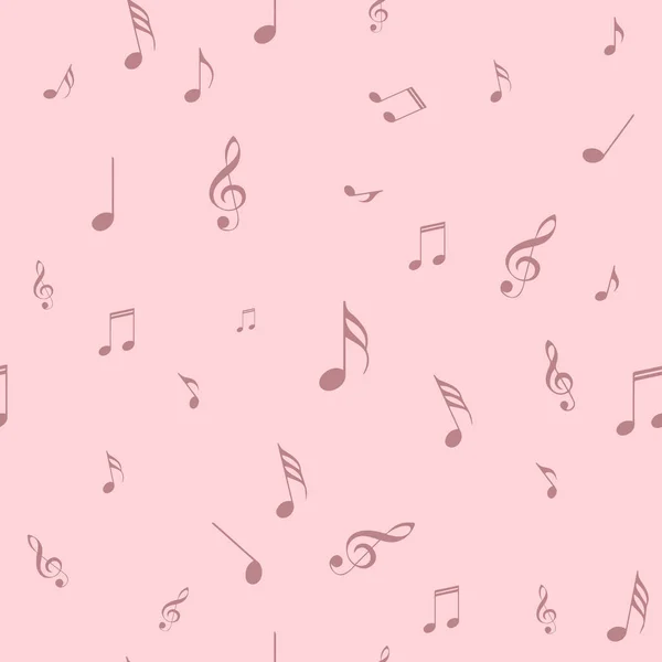 Абстрактная музыка розовый безморщинистый узор векторная иллюстрация для вашего дизайна — стоковый вектор