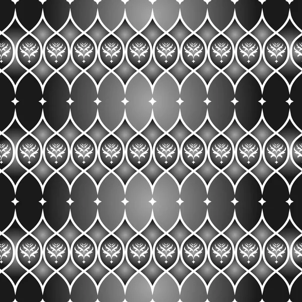 Inconsútil gris oscuro superposición redondeado patrón en zigzag — Archivo Imágenes Vectoriales