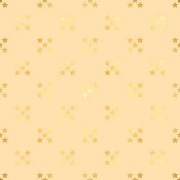 Абстрактный вектор современного бесшовного рисунка с золотыми звёздами конфетти. Векторная иллюзия. Текстура золотой фольги . — стоковый вектор