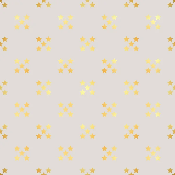 Абстрактный вектор современного бесшовного рисунка с золотыми звёздами конфетти. Векторная иллюзия. Текстура золотой фольги . — стоковый вектор