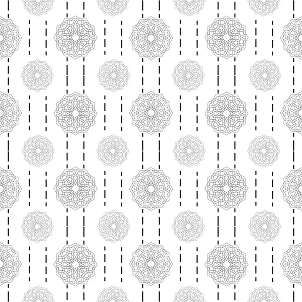 Arabic pattern seamless background. Geometric muslim ornament backdrop. Grey vector illustration of islamic texture — Stock Vector