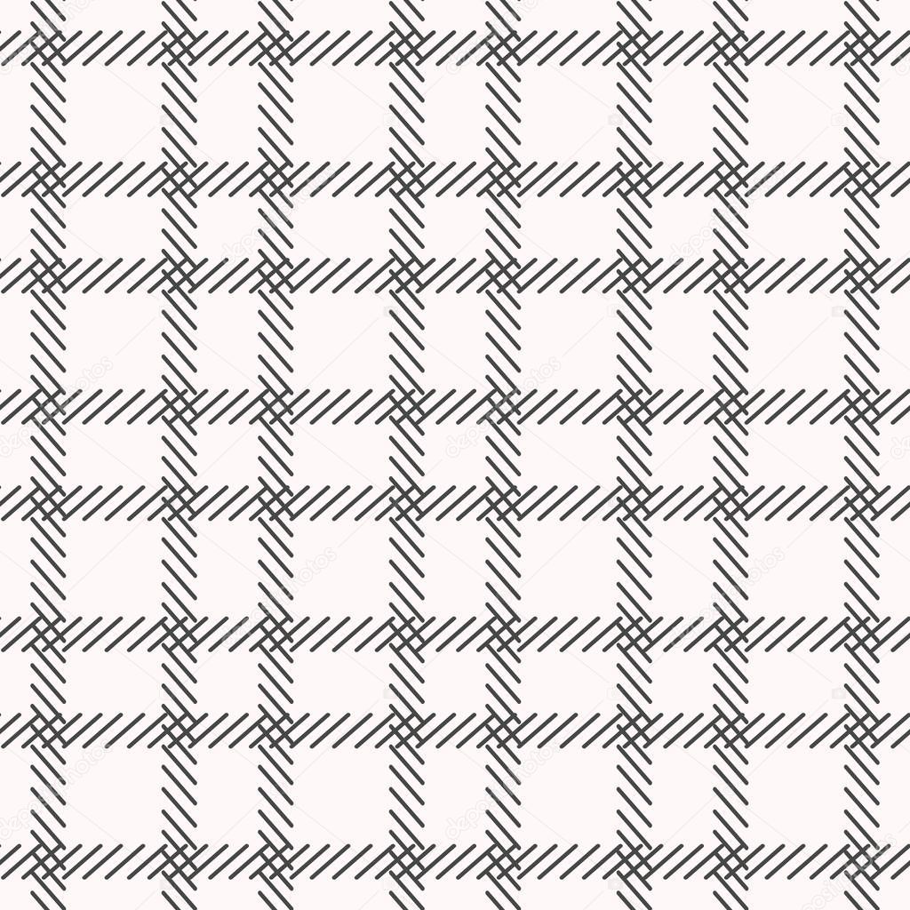 Black and white cage seamless pattern. vector