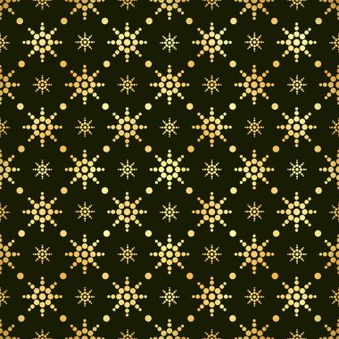 Altın daire seamless modeli. Altın geometrik modern arka plan. Altın folyo doku. Art deco tarzında.