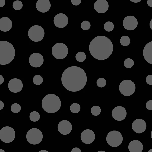 Círculo escuro sem costura padrão. Fundo moderno geométrico escuro abstrato. Ilustração vetorial. Um cenário brilhante. Textura de folha escura. Estilo Art Deco. Bolinhas, confetes . — Vetor de Stock