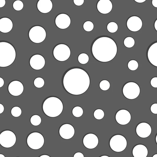 Cercle blanc motif sans couture. Abstrait or géométrique fond moderne. Style art déco. Pois, confettis . — Image vectorielle