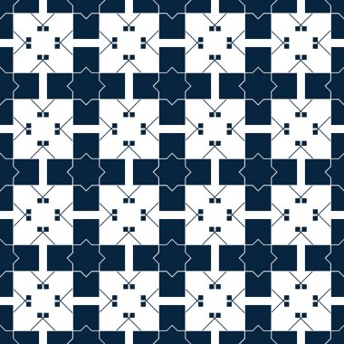 Mavi İslam desen. Oryantal tartan doku. Geometrik çiçek seamless modeli. Arka plan. Kış süs. Duvar kağıdı. eps10