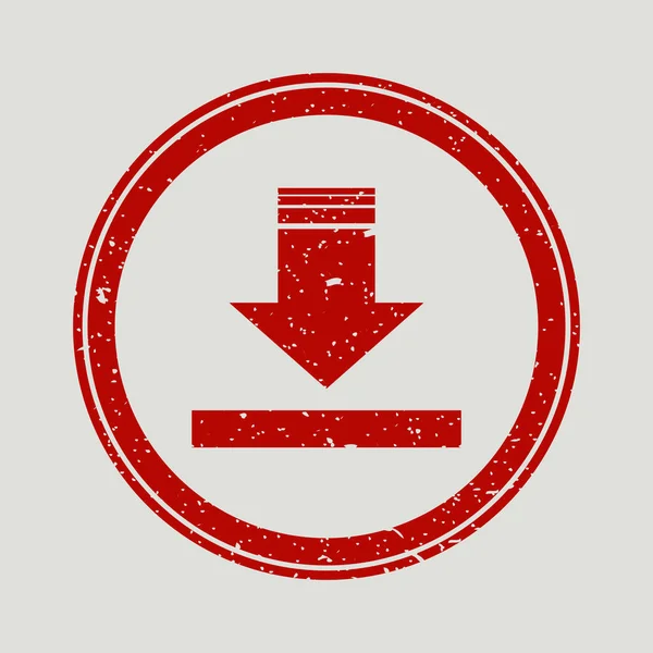 Šipka Dolů Gumové Razítko Vodoznak Ikona Vektor Symbol Grunge Design — Stockový vektor