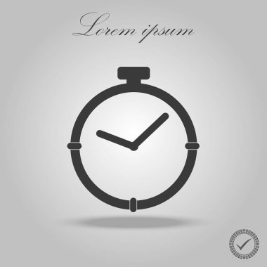 Saat çizgisi simgesinde trendy düz stil üzerinde arka izole. Saat satırı simgesi sayfa simgesi web sitesi tasarımı saat satırı simgesi logosu, app, UI. Saat simgesi vektör çizim.