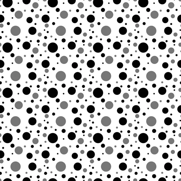 Fond Abstrait Avec Des Cercles Noirs Blancs Modèle Sans Couture — Image vectorielle