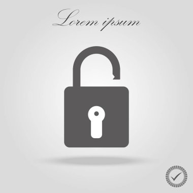 Kilit izole düz Web telefon simgesi. Vektör işareti simgesi düğmesini öğe siluet eps 10