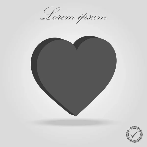 Εικονίδιο Φορέα Καρδιάς Σύμβολο Αγάπης Αγίου Βαλεντίνου Σημάδι Έμβλημα Που — Διανυσματικό Αρχείο