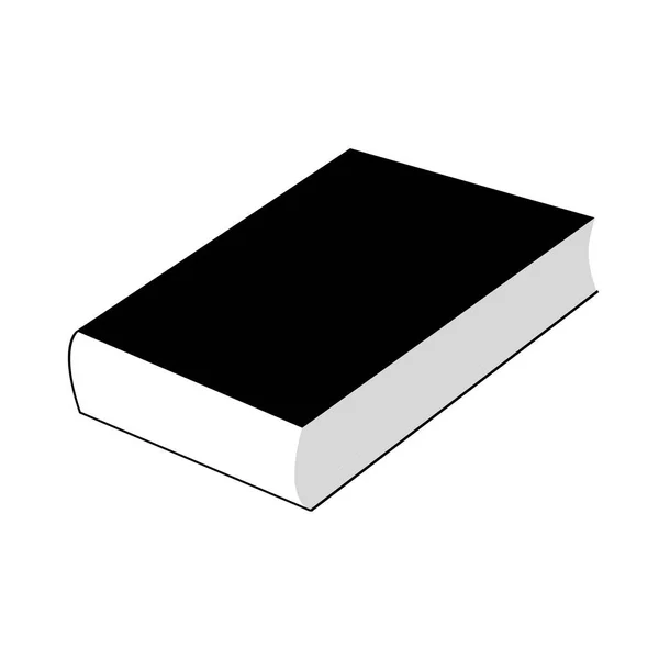 Icona Del Libro Nero Sfondo Bianco Passaggi Ilustrazione Vettoriale — Vettoriale Stock