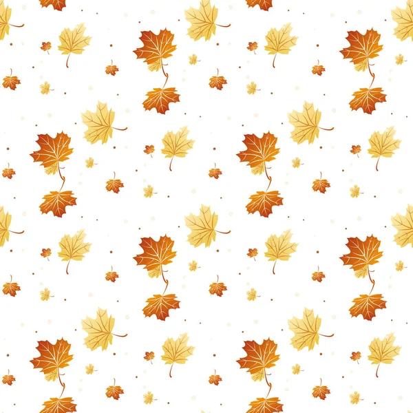 White.eps 10 vektör sorunsuz arka plan sonbahar akçaağaç yaprakları