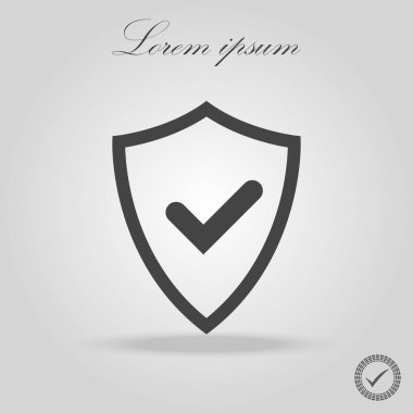 güvenli, en iyi kalkan koruma logo vektör. kalkan ve onay işareti anlayışı