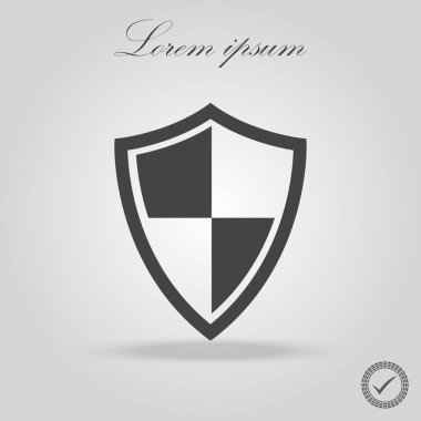 vektör kalkanı simgesi, düz tasarım en iyi kalkan vektör simgesi