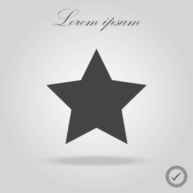 Simge vektör yıldız. Basit düz sembolü. Resimde piktogram