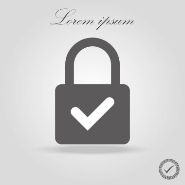 Kilit simgesini onay işareti ile gösteren resim
